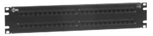 Cat.5E Patch Panel 48 port, 2U, black. Belden - AX100472